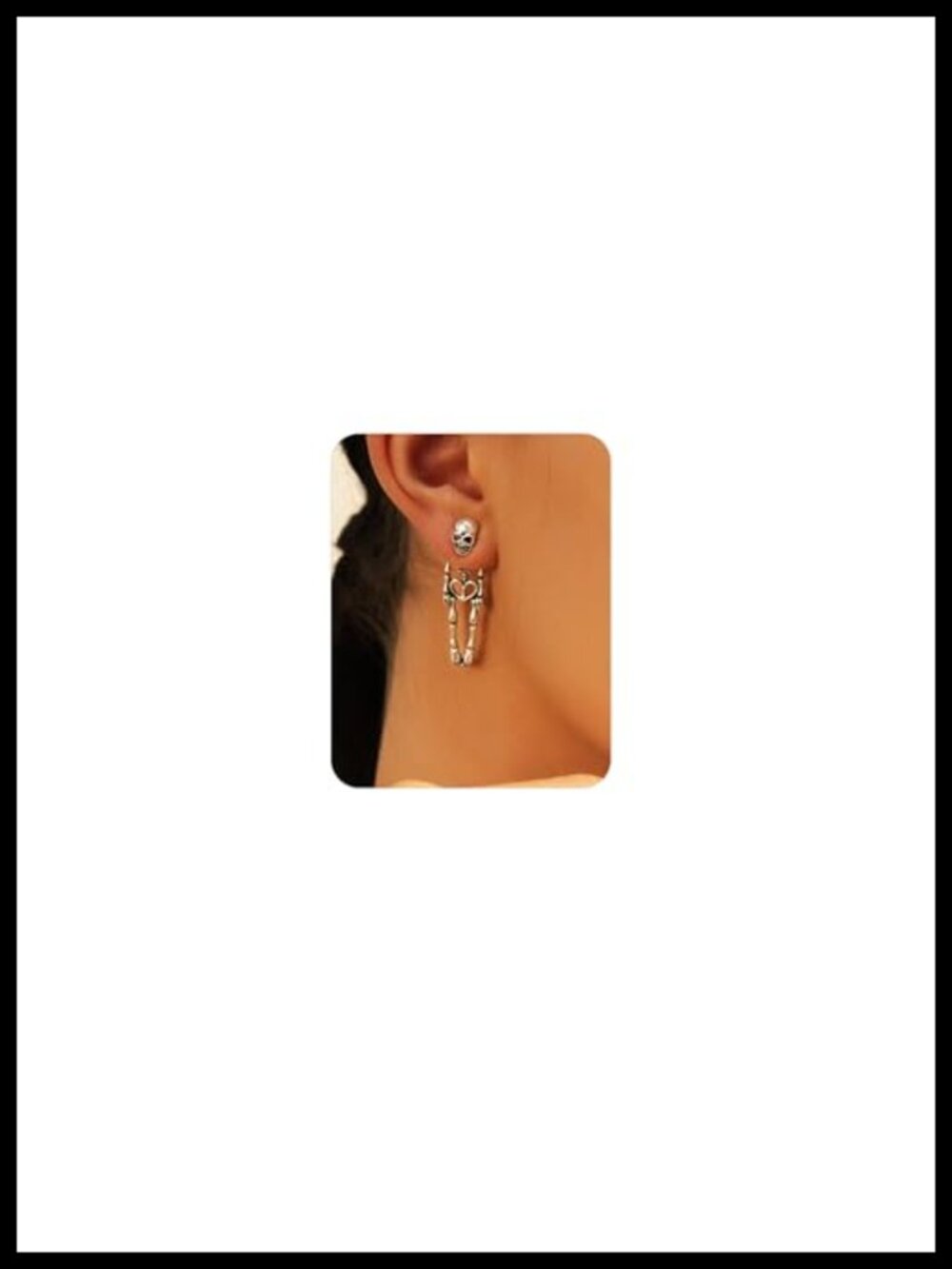 Punk Skull Skeleton Dangle Earrings Halloween Costume Jewelry